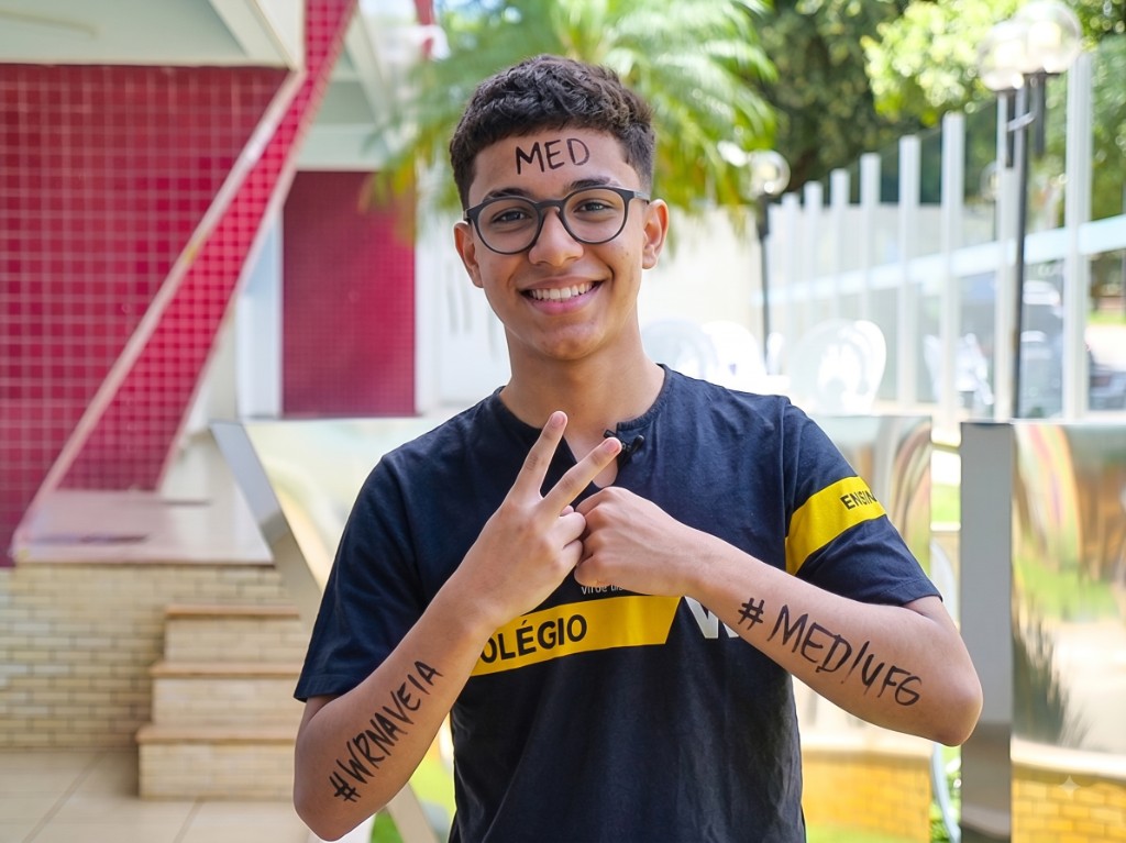 Caio, aprovado em Medicina na UFG
